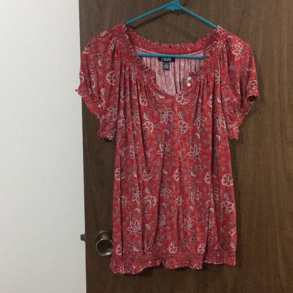 Red Paisley Blouse